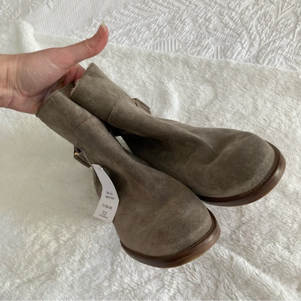 J. Crew gray shearling Ankle Boots - Picture 8 of 13